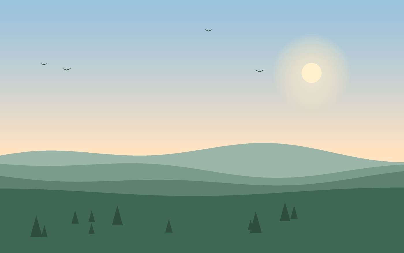 Illustrazione di un paesaggio