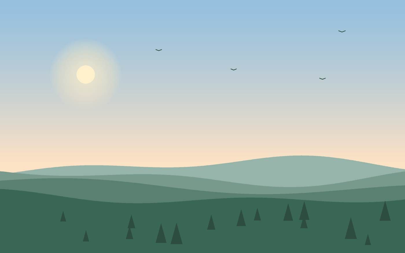 Illustrazione di un paesaggio