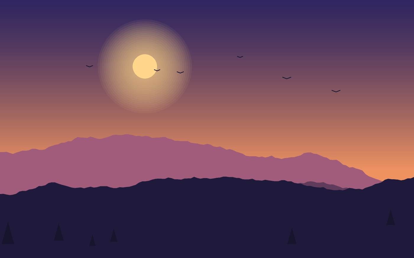 Illustrazione di un paesaggio